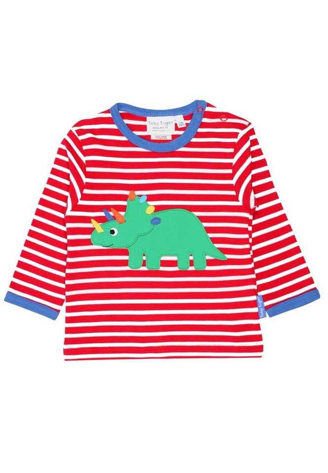 Toby Tiger Langarmshirt Langarmshirt mit Dino Applikation von Toby Tiger