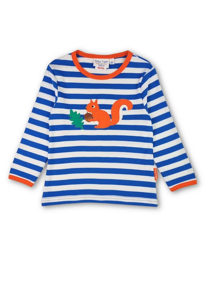 Toby Tiger Langarmshirt Langarmshirt mit Eichhörnchen-Applikation von Toby Tiger