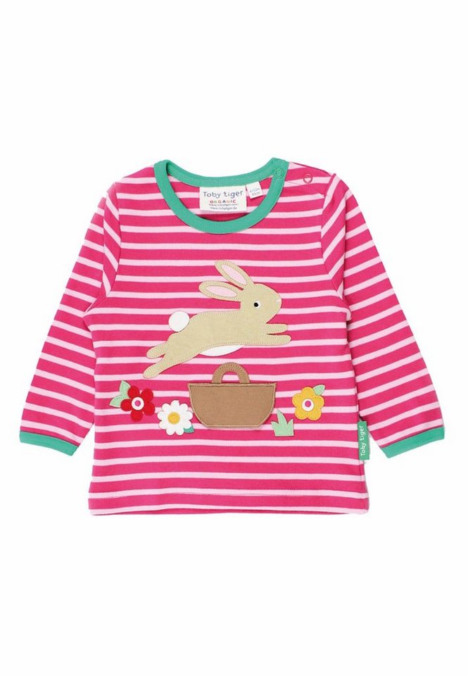 Toby Tiger Langarmshirt Langarmshirt mit Hasen Applikation von Toby Tiger