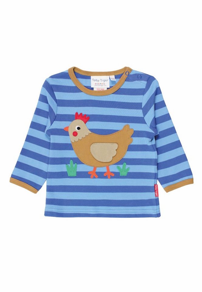 Toby Tiger Langarmshirt Langarmshirt mit Huhn Applikation von Toby Tiger