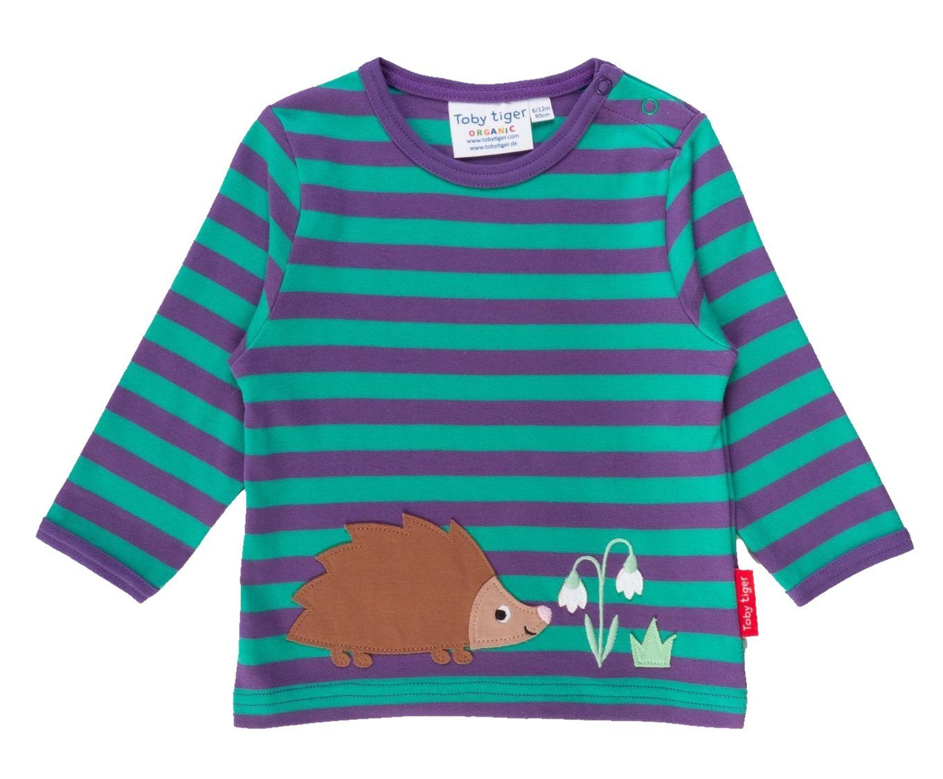 Toby Tiger Langarmshirt Langarmshirt mit Igel Applikation von Toby Tiger