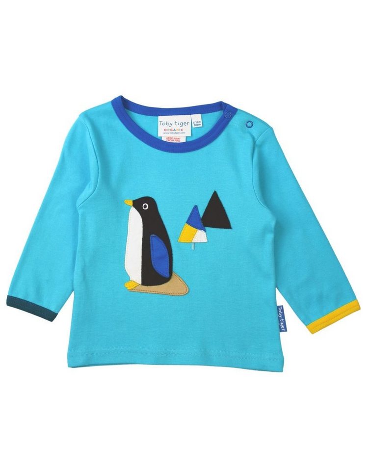 Toby Tiger Langarmshirt Langarmshirt mit Pinguin Applikation von Toby Tiger