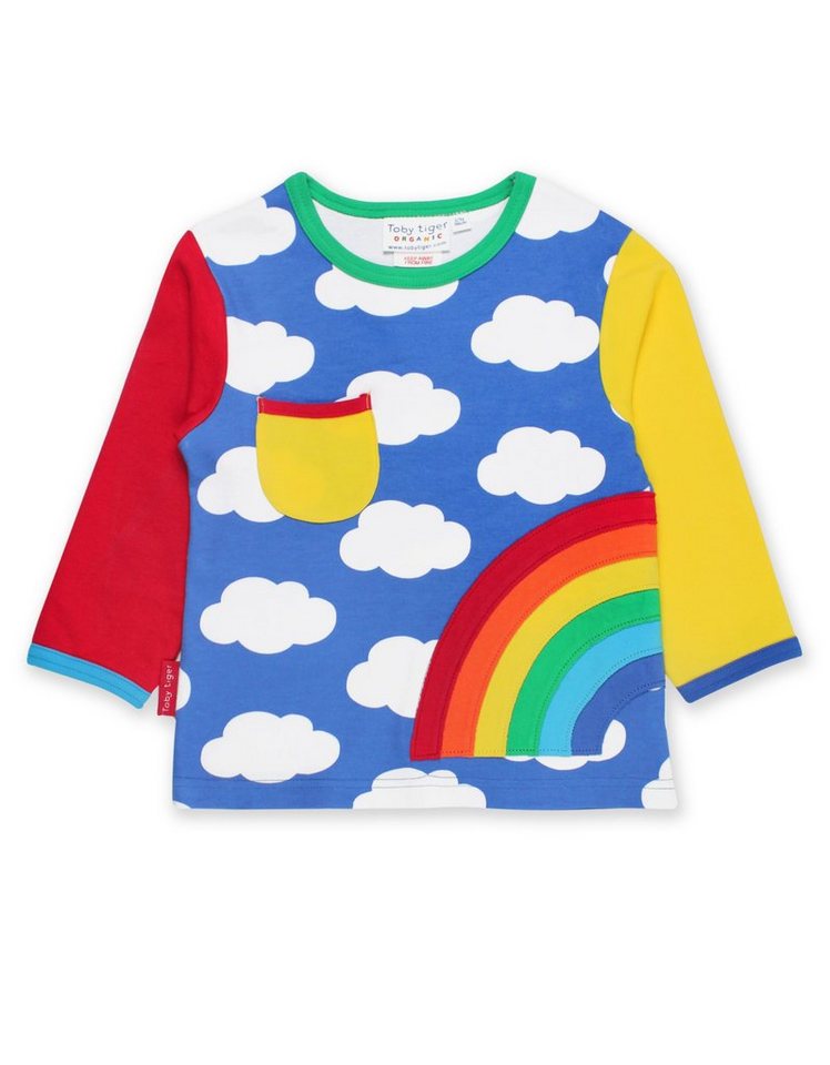 Toby Tiger Langarmshirt Langarmshirt mit Regenbogen Applikation von Toby Tiger