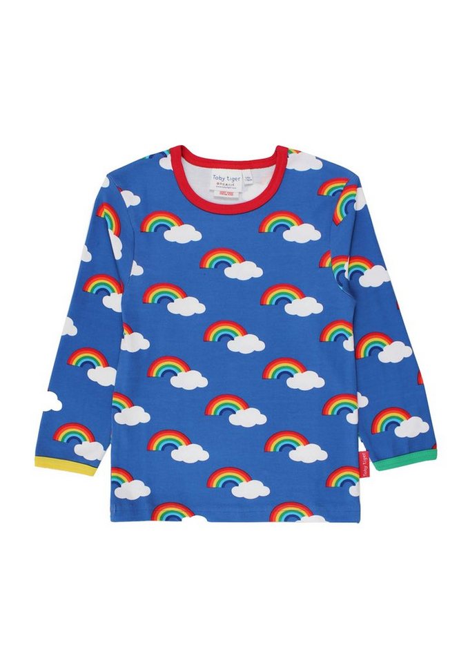 Toby Tiger Langarmshirt Langarmshirt mit Regenbogen Print von Toby Tiger