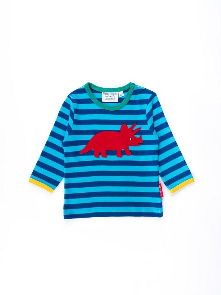 Toby Tiger Langarmshirt Langarmshirt mit Triceratops Applikation von Toby Tiger