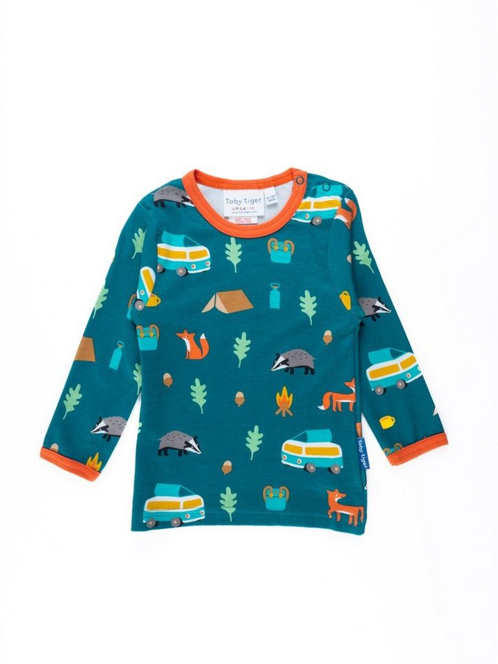 Toby Tiger Langarmshirt Langarmshirt mit Wohnmobil Print von Toby Tiger