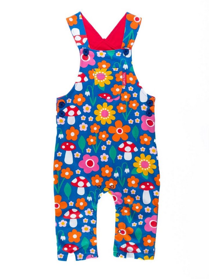 Toby Tiger Latzhose Latzhose mit Blumen Muster und Pilz Applikation von Toby Tiger