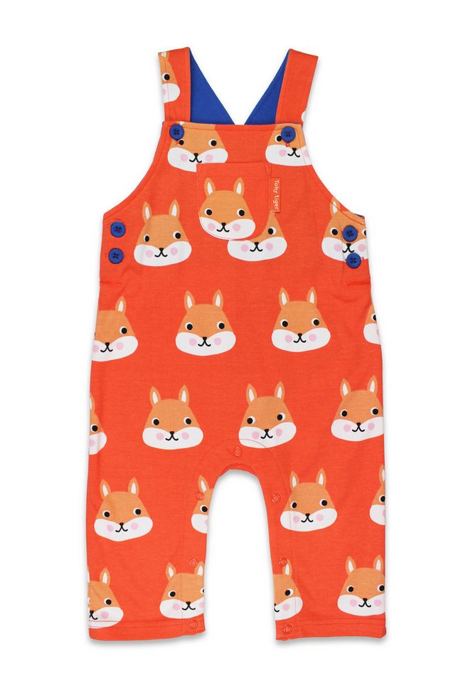 Toby Tiger Latzhose Latzhose mit Eichhörnchen Print von Toby Tiger