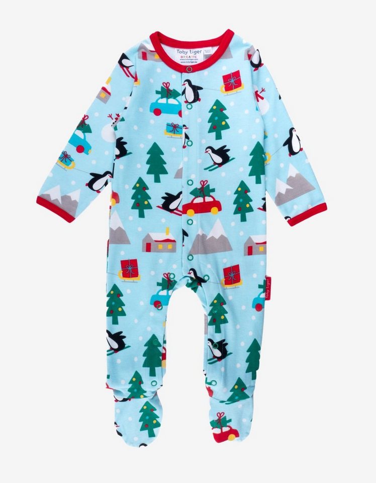 Toby Tiger Schlafanzug Schlafanzug mit weihnachtlichem Print von Toby Tiger