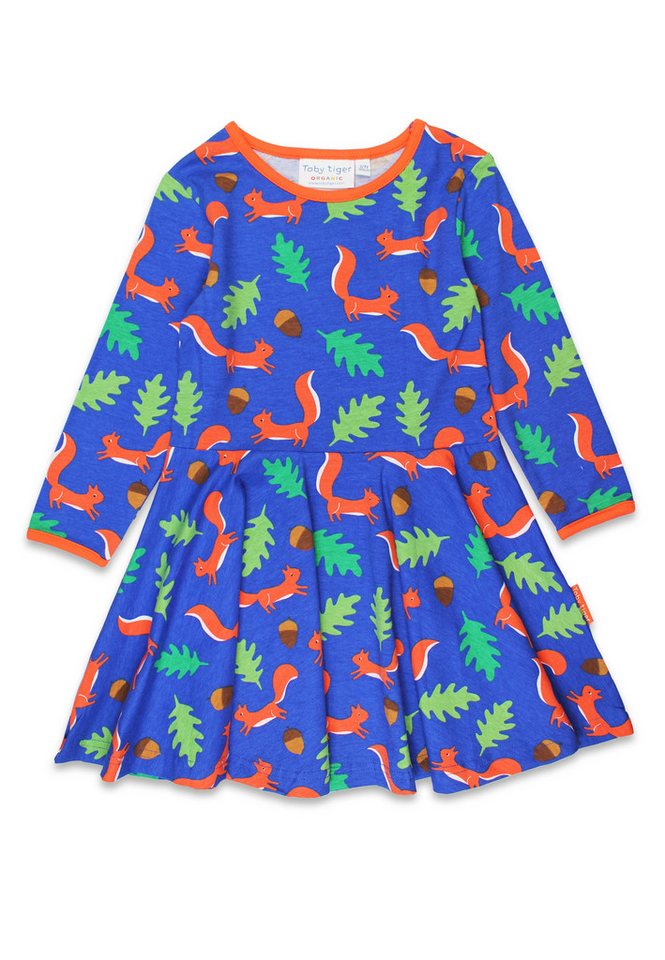 Toby Tiger Shirtkleid Jersey Skaterkleid langarm mit Eichhörnchen Print Toby Tiger Shirtkleid Jersey Skaterkleid langarm mit Eichhörnchen Print von Toby Tiger