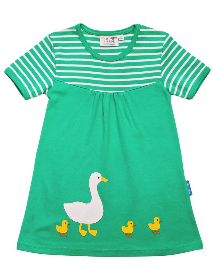 Toby Tiger Shirtkleid Kinder Kleid mit Enten Applikation von Toby Tiger