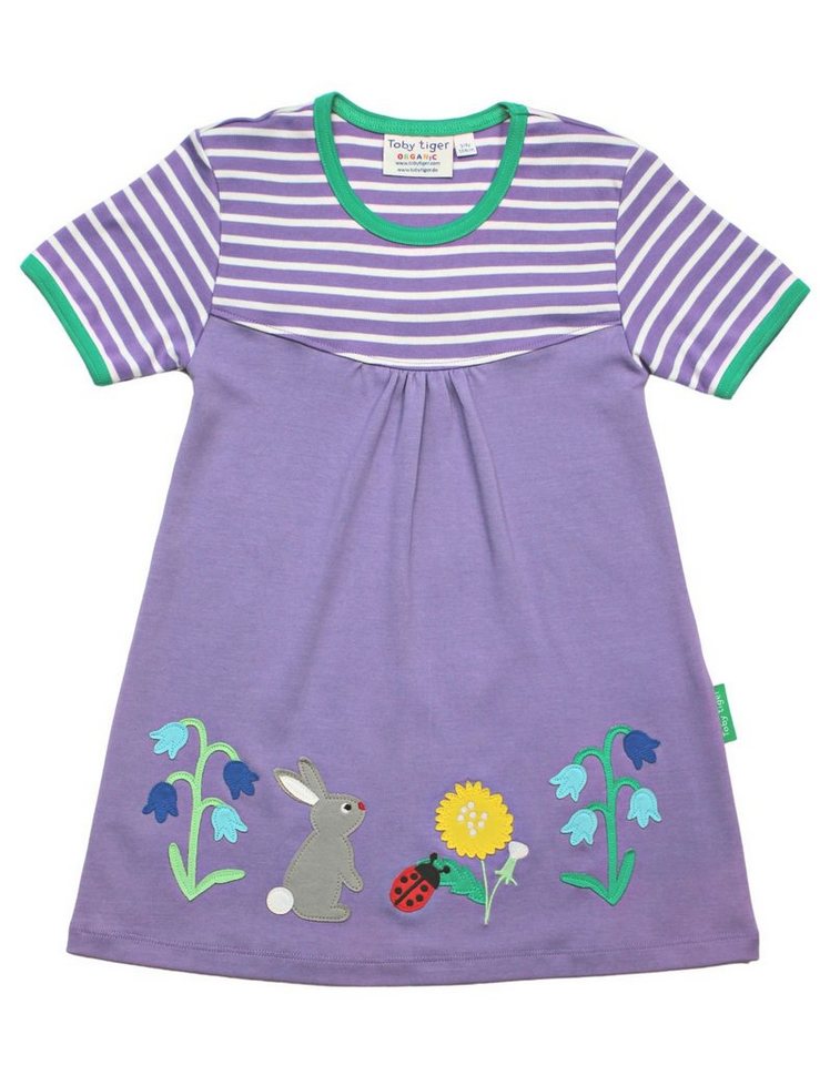 Toby Tiger Shirtkleid Kinder Kleid mit Frühlings Applikation von Toby Tiger