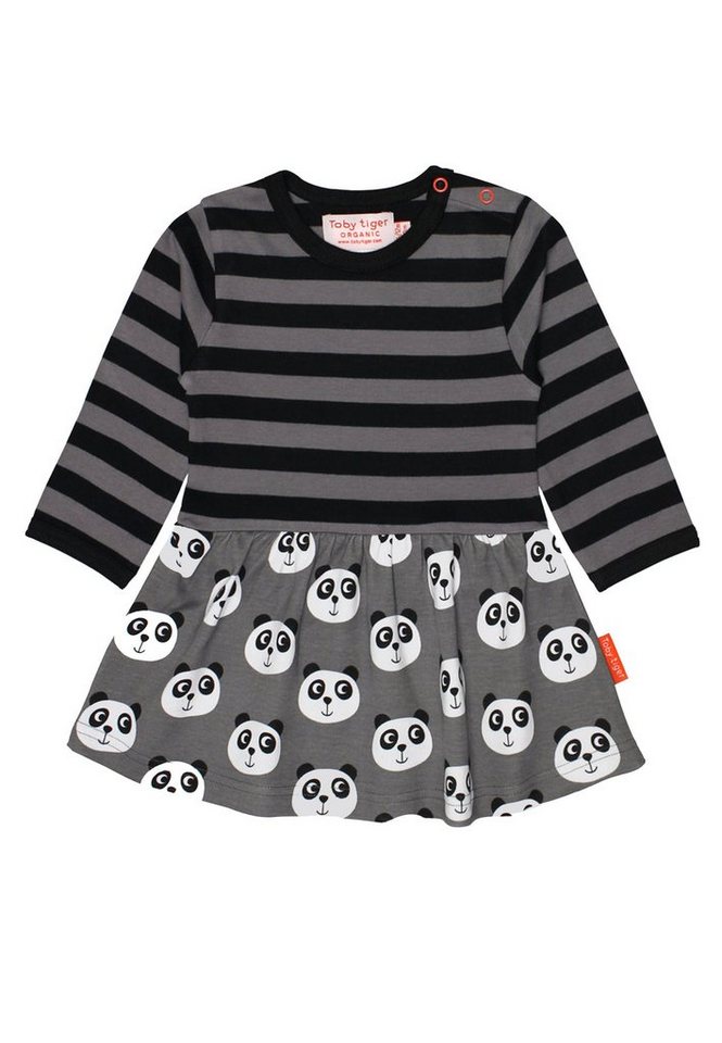 Toby Tiger Shirtkleid Kleid mit Panda und Streifen Print von Toby Tiger