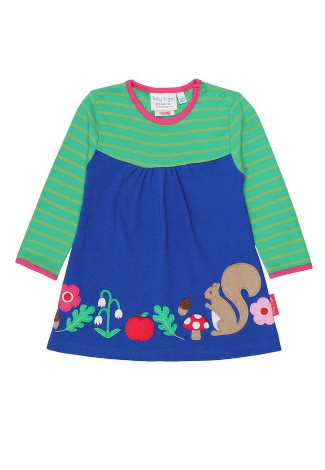 Toby Tiger Shirtkleid Kleid mit Wald Applikationen von Toby Tiger