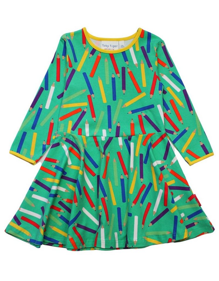 Toby Tiger Shirtkleid Skater Kleid mit Buntstifte Print von Toby Tiger