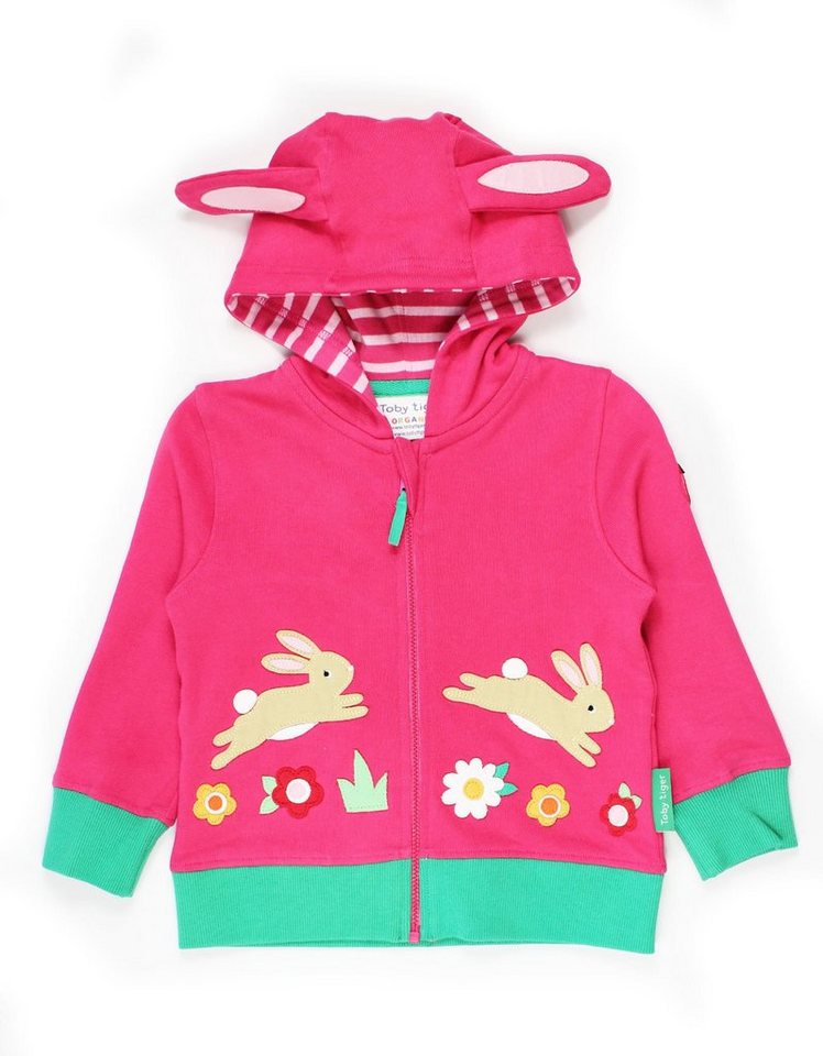 Toby Tiger Sweatjacke Hasen Sweatjacke mit Hasen Applikation von Toby Tiger