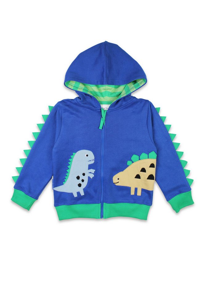 Toby Tiger Sweatjacke Sweatjacke mit Kapuze und Dinosaurier Applikation von Toby Tiger