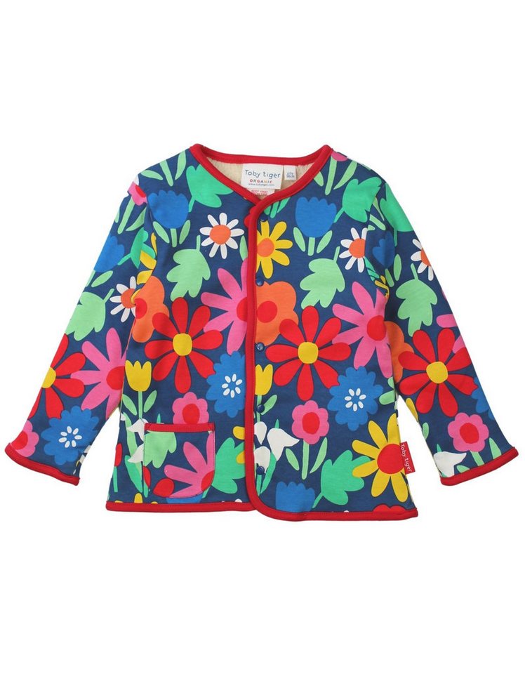 Toby Tiger Sweatjacke Wende Jacke mit Blumen Print von Toby Tiger