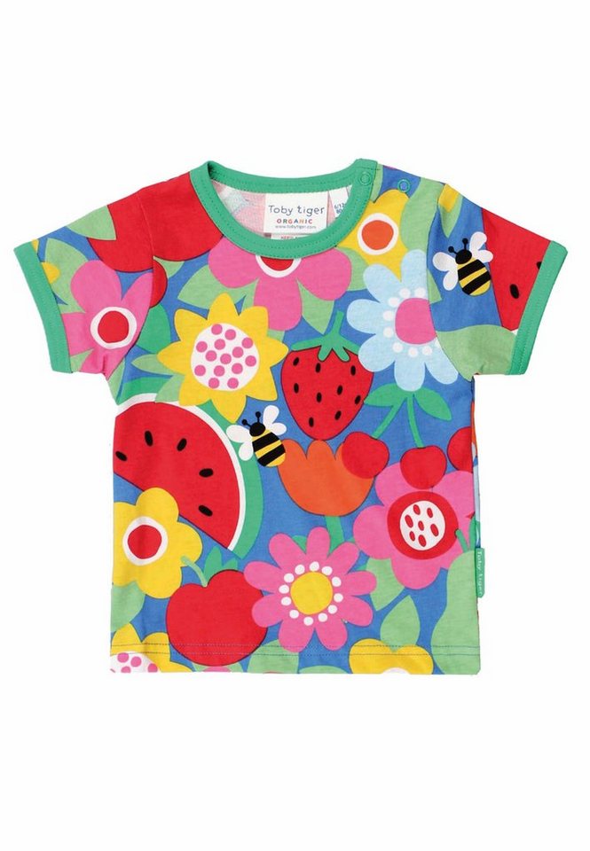 Toby Tiger T-Shirt T-Shirt mit Blumen und Früchte Print von Toby Tiger