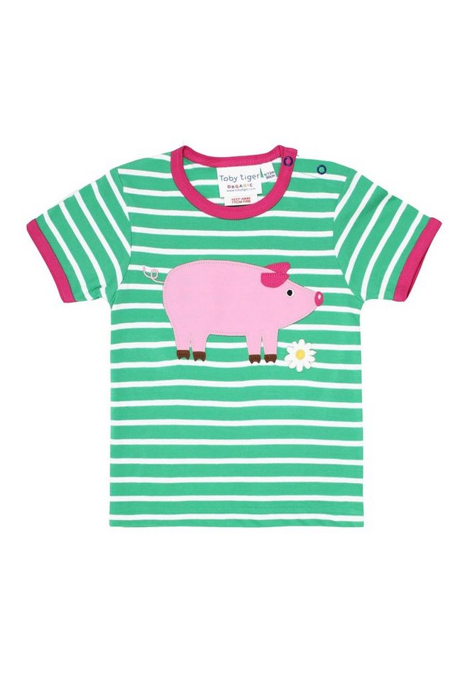 Toby Tiger T-Shirt T-Shirt mit Schweinchen Applikation von Toby Tiger