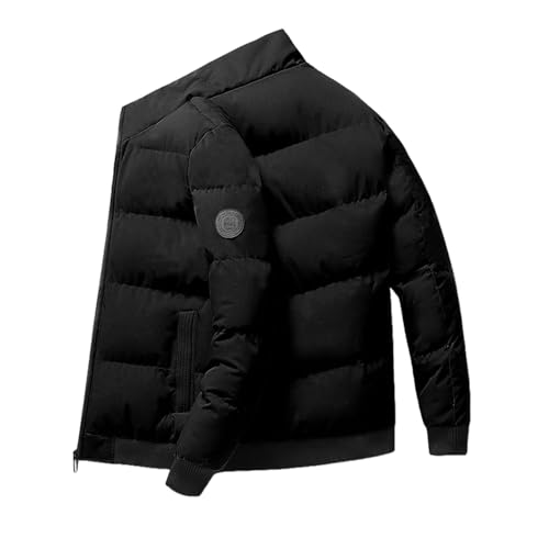Tobysper Herren Stehkragen Cottonjacken Daunenjacke Farbblock Steppjacke Warme Winterjacke mit Logo Übergangsjacke Unisex Waterproof Trachtenjacke Winter Fleecejacke mit Reißverschluß Tobysper Herren Stehkragen Cottonjacken Daunenjacke Farbblock Steppjacke Warme Winterjacke mit Logo Übergangsjacke Unisex Waterproof Trachtenjacke Winter Fleecejacke mit Reißverschluß von Tobysper