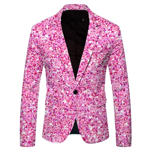 Tobysper Pailletten Sakko Herren Pink Glitzer Outfit Anzugjacke Sportlich Party Glitzer Anzug Pailletten Anzug Slim Fit Performance Kostüm Glitzer Blazer Smoking Jacket Tobysper Pailletten Sakko Herren Pink Glitzer Outfit Anzugjacke Sportlich Party Glitzer Anzug Pailletten Anzug Slim Fit Performance Kostüm Glitzer Blazer Smoking Jacket von Tobysper