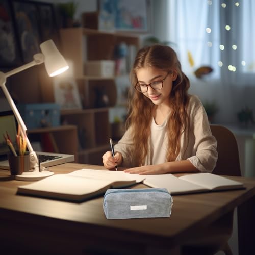 Federmäppchen Aus Cord | Federmäppchen Aus Cordstoff Mit Großem Fassungsvermögen | Ästhetische Federmäppchen-Tasche Mit Metallreißverschluss | Tragbare Organizer-Box Für Schulbedarf Von Teenagern von TocaFeank