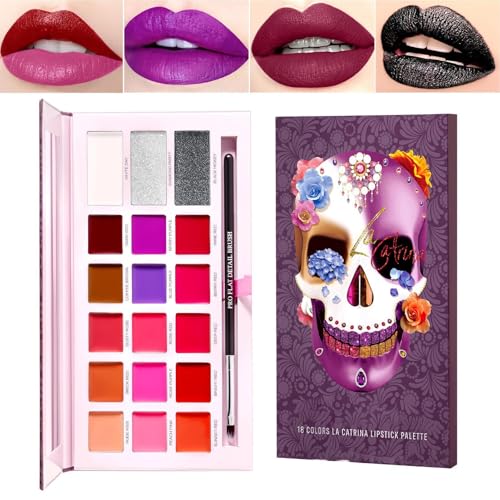 TocaFeank Lip Gloss Palette, Make -up Lippenstifte | 18-farbige Frauen Make-up Feuchtigkeitsspendende Lippenstift - Muttertages Geburtstagskosmetik lang anhaltende Kleidung für die Leistung, Sammlung von TocaFeank