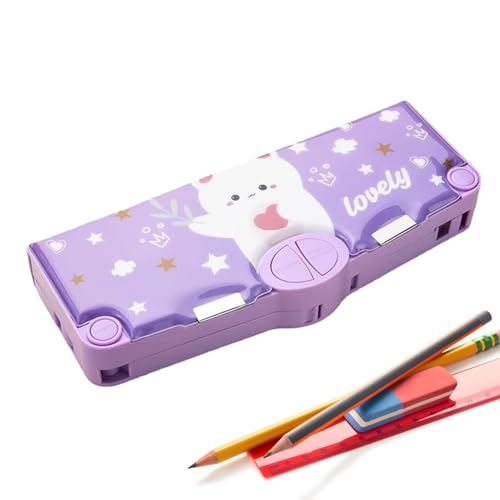 TocaFeank Multifunktions Pop Up Federmäppchen | Knöpfe Cartoon-Muster Stiftboxen | K awaii Niedliche Cartoon Bleistiftbox | U NicornBriefpapier Set | Ästhetische Stiftetaschen mit 5 Schreibwaren von TocaFeank