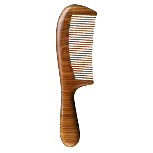 Walnut Wooden Comb | Walnut Wooden Hair Combs | Wide Tooth Comb With Handle | Anti-Static Handmade Combs Hair Care Tool | Green Sandalwood Hair Comb Scalp Massager For Women von TocaFeank