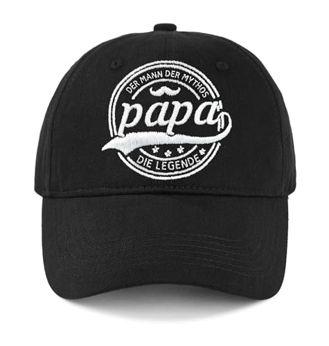 Geschenk für Papa - Baseball Cap 'DER Mann DER Mythos DIE Legende' - Baumwollkappe für Männer - Verstellbar & Atmungsaktiv Vatertag, Geburtstag - Cooles Accessoire für Väter von Toctax