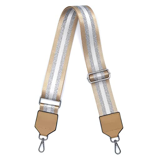 Verstellbarer Schultergurt Taschengurt Breit 5CM, Taschengurte zum Wechseln Mehrfarbiger Breiter Taschengurt Schulterriemen für Damen und Herren, Mädchen DIY Zubehör für Tasche(Khaki) von Toctax