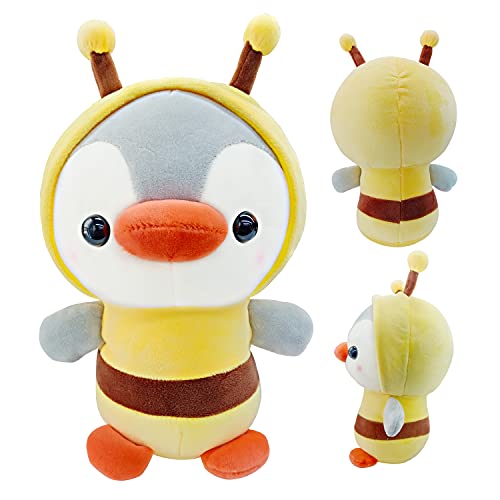 Tocwick Pinguin Stofftier Plüschtier Bienen Frosch Dinosaurier Einhorn Outfit Süßem Kostüm Gefüllte Weiche Plushie Niedliche Dekoration Geschenke Weihnachten Geburtstagsgeschenk von Tocwick