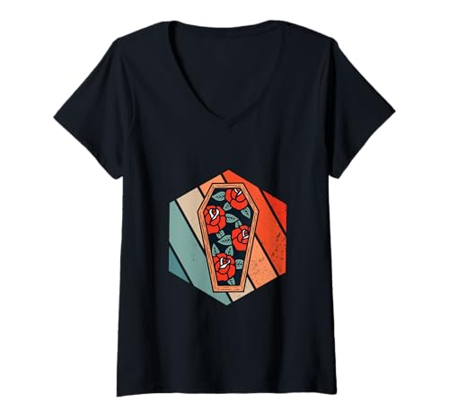 Damen Leichenbestatter Bestatter Beerdigung Sarg Friedhof Geschenk T-Shirt mit V-Ausschnitt Damen Leichenbestatter Bestatter Beerdigung Sarg Friedhof Geschenk T-Shirt mit V-Ausschnitt von Tod Beruf Totengräber Grab Leiche Trauerfeier