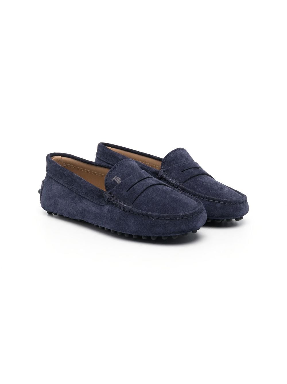 Tod's Kids Loafer mit Logo-Stickerei - Blau von Tod's Kids