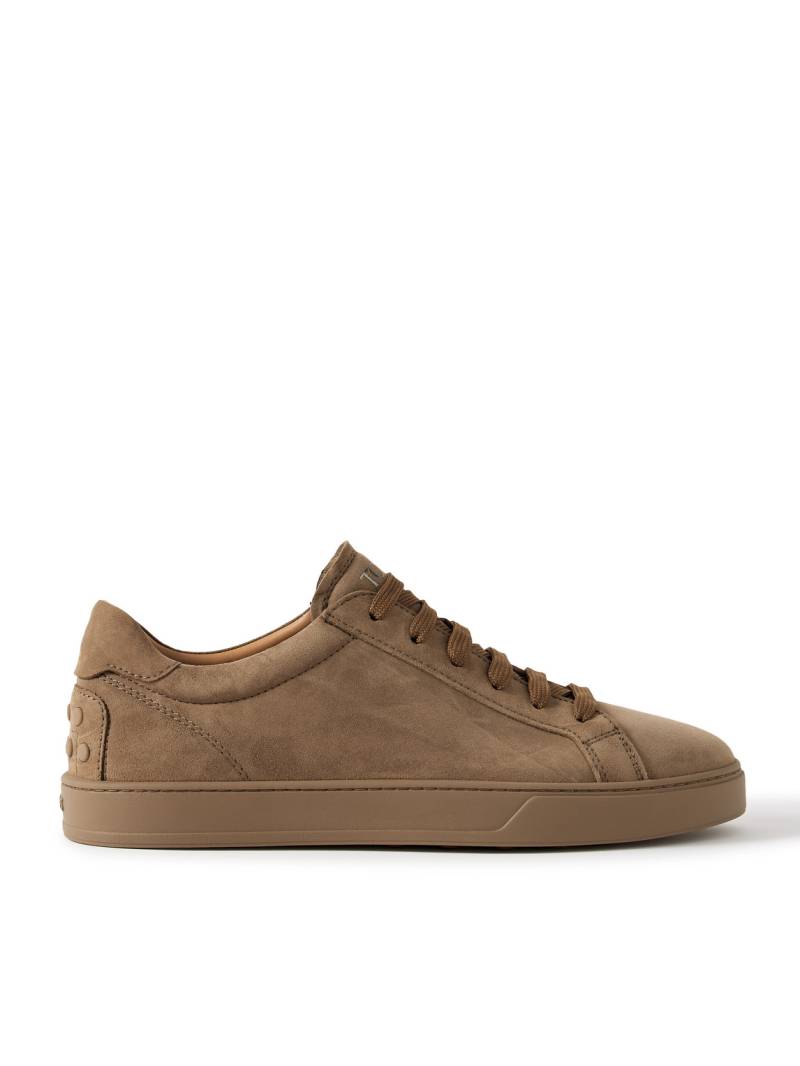 Tod's - Allacciata Cassetta Rubber-Trimmed Suede Sneakers - Men - Brown - UK 7.5 von Tod's