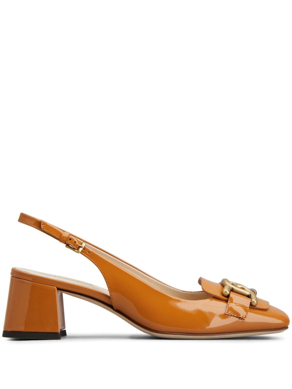 Tod's Cuoio Pumps mit Logo-Gravur 50mm - Orange von Tod's