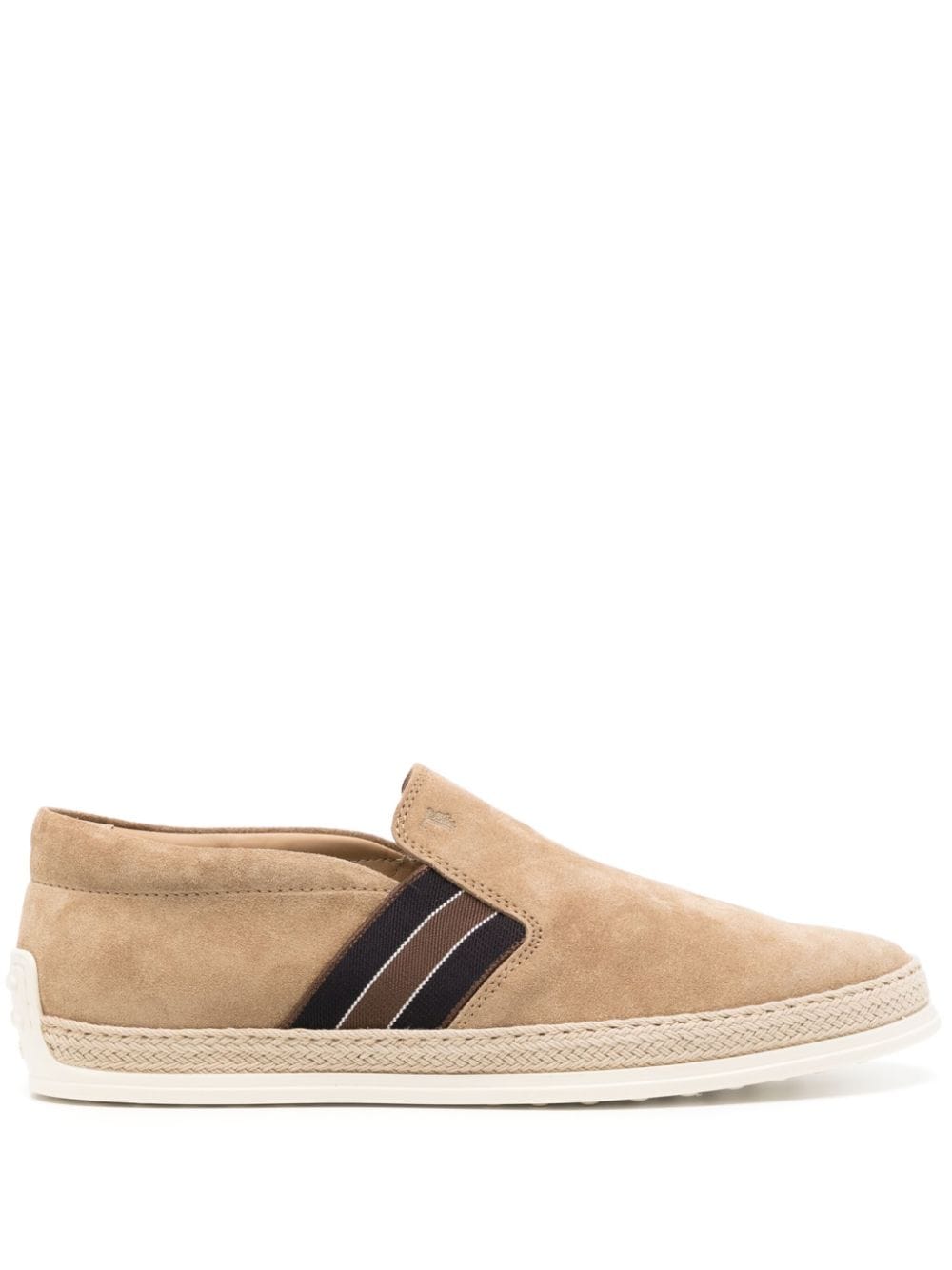 Tod's Gestreifte Loafer aus Wildleder - Braun von Tod's