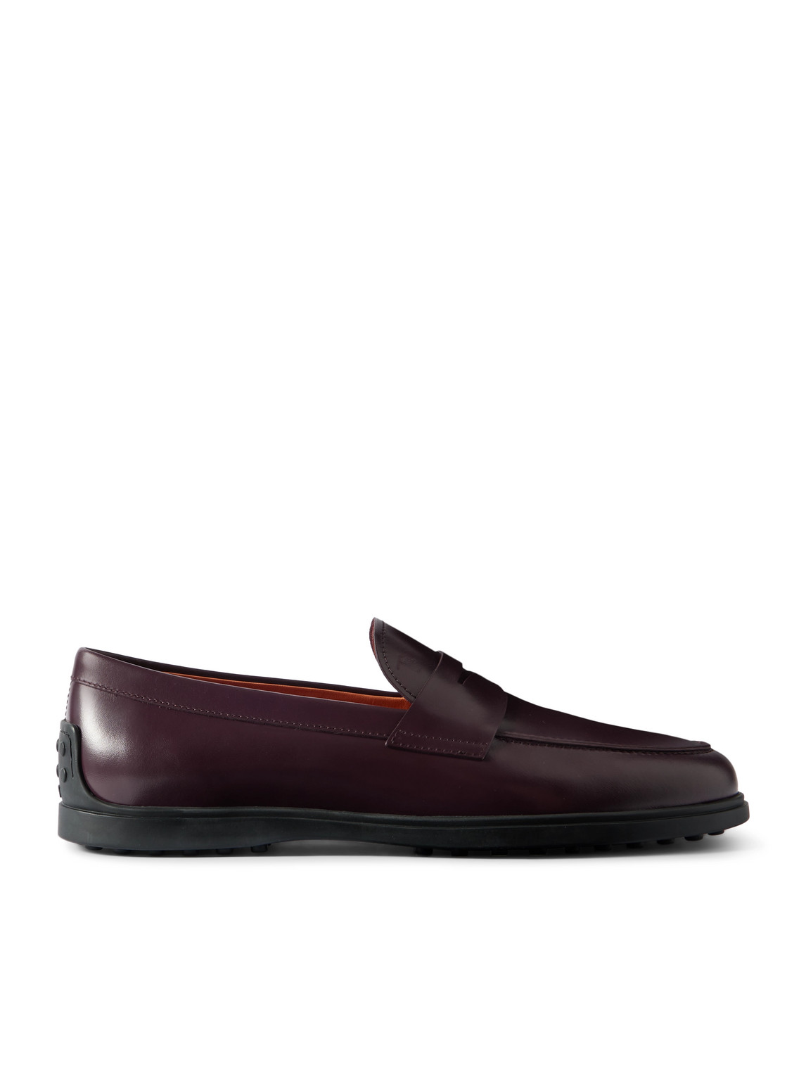 Tod's - Gomma Leather Penny Loafers - Men - Burgundy - UK 8 von Tod's