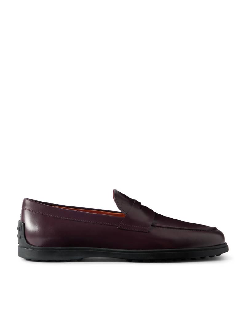 Tod's - Gomma Leather Penny Loafers - Men - Burgundy - UK 8 von Tod's