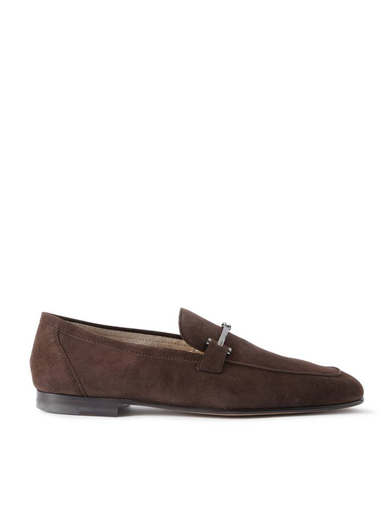 Tod's - Horsebit-Embellished Suede Loafers - Men - Brown - UK 10 von Tod's