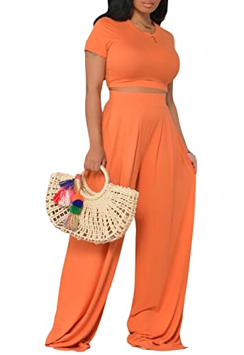 Damen Sexy Casual Bodycon Geripptes Tankkleid U-Ausschnitt Ärmellos Club Kleider, Orange 2-9708, 46 von TodTan