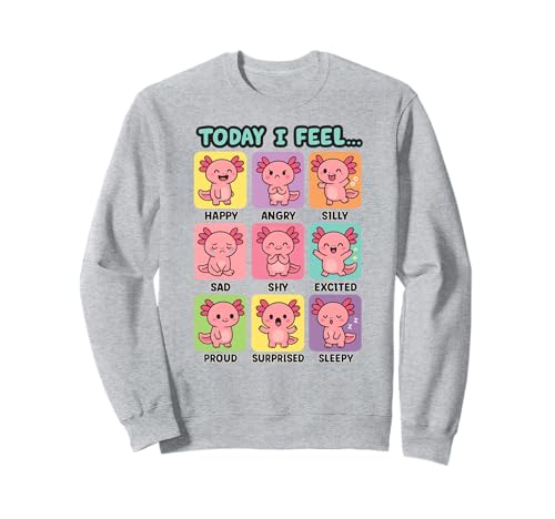 Today I Feel Axolotl Kids Emotions Sweatshirt Today I Feel Axolotl Kids Emotions Sweatshirt von Today I Feel Axolotl Wear