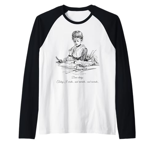 Procrastinating Writer Autor Editor Funny Literary Women Raglan von Today I wrote... and rewrote.. and rewrote Author