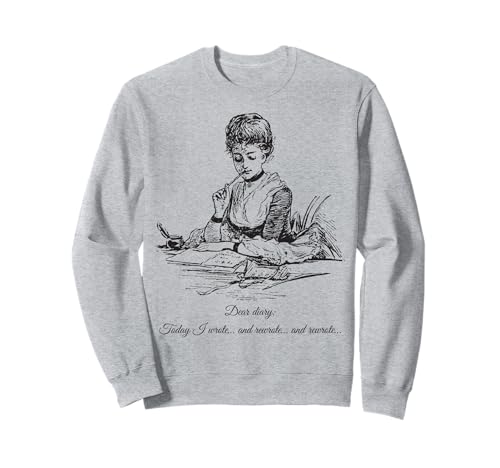 Procrastinating Writer Autor Editor Funny Literary Women Sweatshirt von Today I wrote... and rewrote.. and rewrote Author