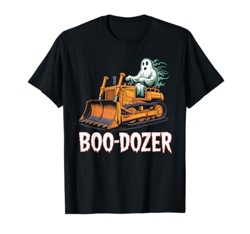 Gruseliger Geist Halloween Jungen Kleinkind Kinder Halloween Kostüm T-Shirt Gruseliger Geist Halloween Jungen Kleinkind Kinder Halloween Kostüm T-Shirt von Toddler Boy Halloween Shirt Kids Retro Boo-Dozer