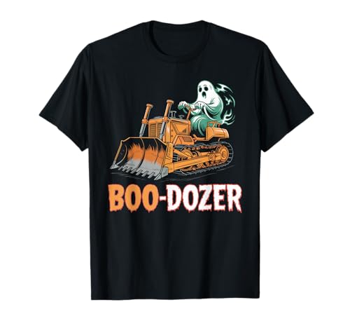 Gruseliger Geist Halloween Jungen Kleinkind Kinder Halloween Kostüm T-Shirt Gruseliger Geist Halloween Jungen Kleinkind Kinder Halloween Kostüm T-Shirt von Toddler Boy Halloween Shirt Kids Retro Boo-Dozer