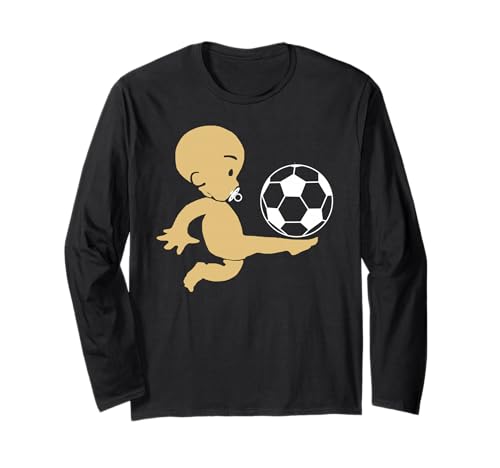 Lustiges Fußball Baby Cartoon mit Schnuller Kick Langarmshirt Lustiges Fußball Baby Cartoon mit Schnuller Kick Langarmshirt von Toddler Fußball Spaß Familien Humor Kick Fan