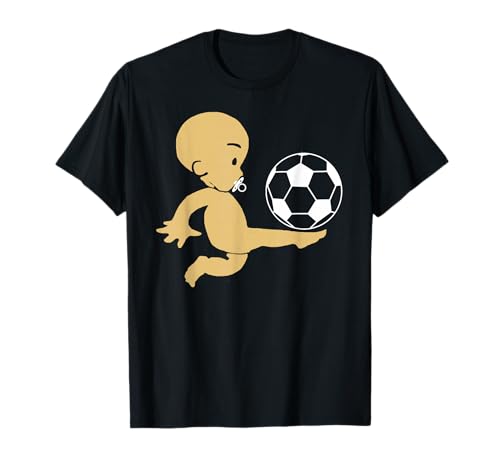 Lustiges Fußball Baby Cartoon mit Schnuller Kick T-Shirt Lustiges Fußball Baby Cartoon mit Schnuller Kick T-Shirt von Toddler Fußball Spaß Familien Humor Kick Fan