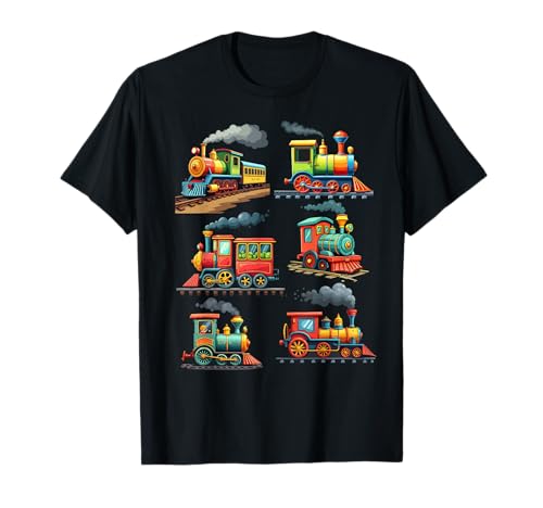 Züge für Jungen Dampflokomotive Zug für Kleinkind Jungen T-Shirt Züge für Jungen Dampflokomotive Zug für Kleinkind Jungen T-Shirt von Toddler Train Boy Steam Train Themed
